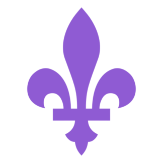 Québec Fleur De Lys Decal (Lavender)